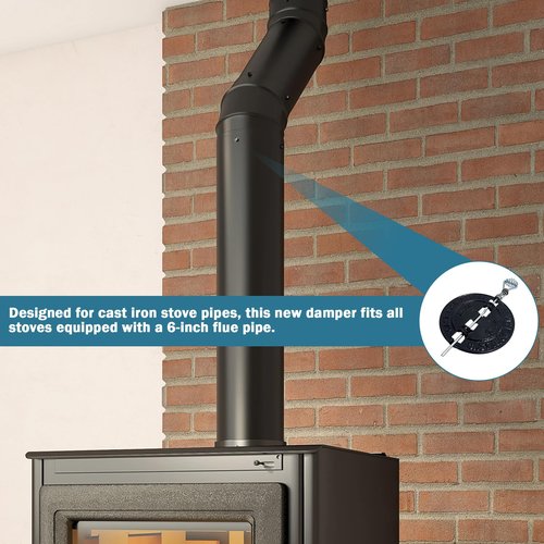 BM0051-A 6" Cast Iron Stove Pipe Damper