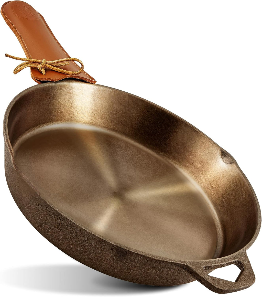 Modern Innovations 10-Inch Cast Iron Skillet - Pre-Seasoned, Heavy-Duty Non-Stick Frying Pan for Versatile Cooking