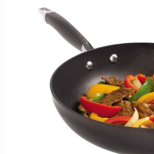Anolon Advanced Hard Anodized Nonstick Frying Pan/ Fry Saute All Purpose Pan with Lid - 12 Inch, Gray