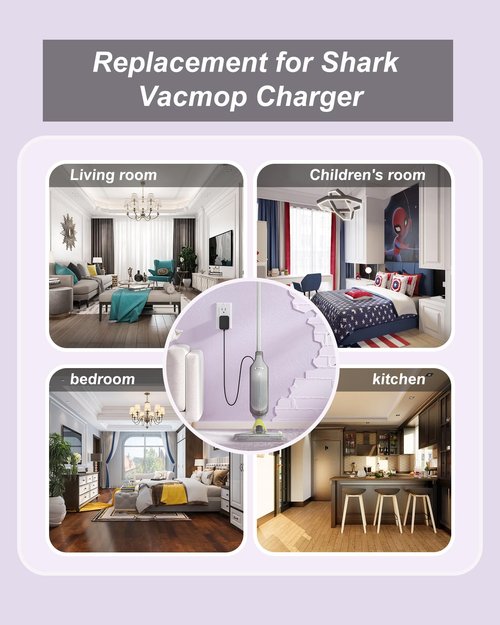 ADRICY Charger for Shark VM252 VM252C QM250 VACMOP Pro Cordless Hard Floor Vacuum Mop Shark VM252 VACMOP Magnetic Charger