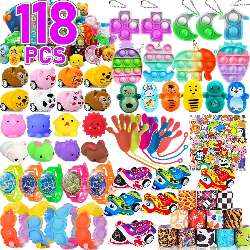 Mctuoba Treasure Box Toys - 128 Pack Party Favors for Kids | Ideal for School Prizes & Goodie Bags