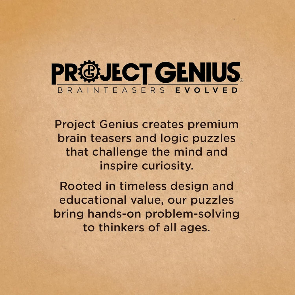 Project Genius Caesar's Calendar Wood Puzzle - 365+ Brainteasers for Adults & Kids 8+ | Unique Desk Challenge