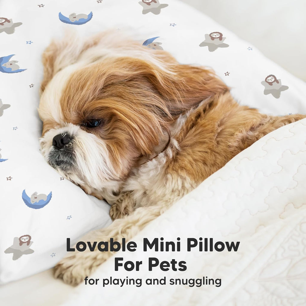 My Little Dreamy Mini Toddler Pillow - Soft Organic Cotton Travel Pillow with Case | 9x13 for Kids 2-4 Years