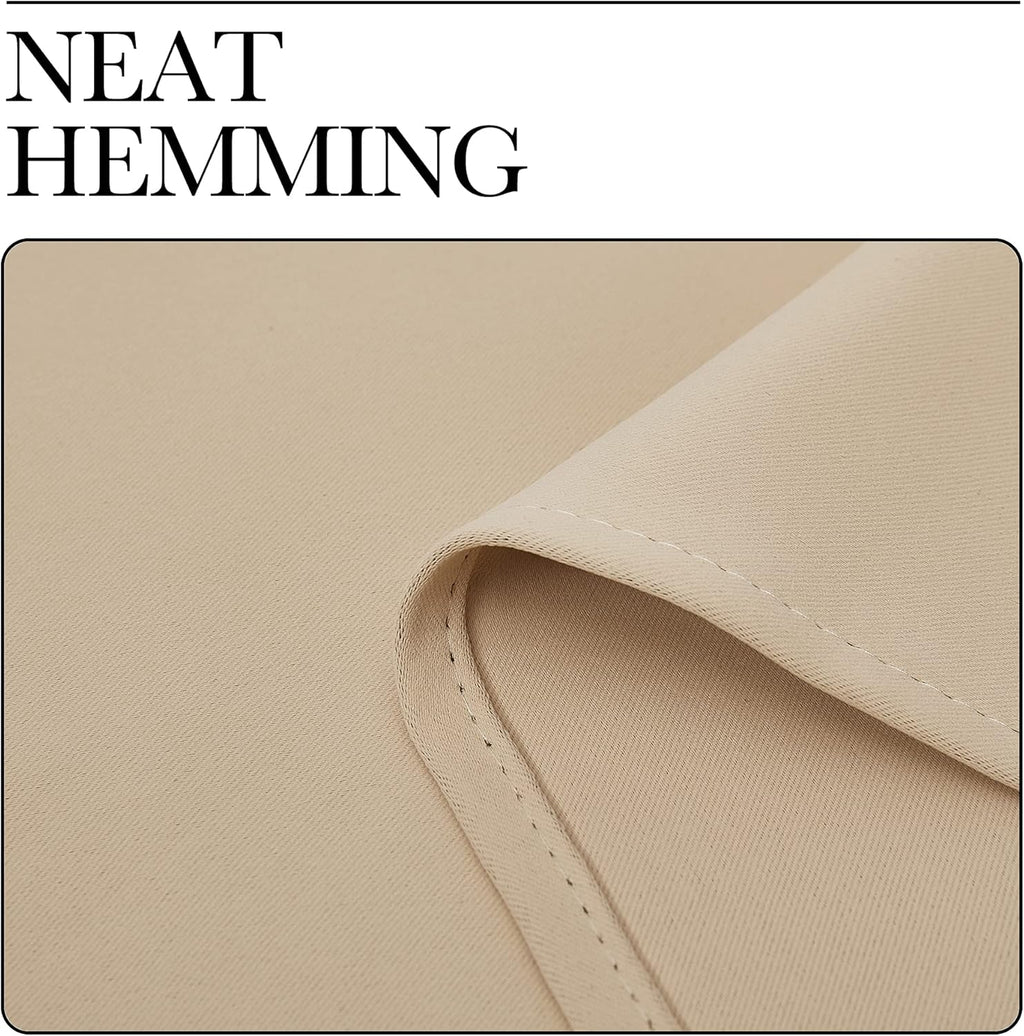 NICETOWN Room Darkening Curtains - Thermal Insulated Grommet Top Drapes for Kids' Room | Biscotti Beige, 55" x 96" (1 Pair)