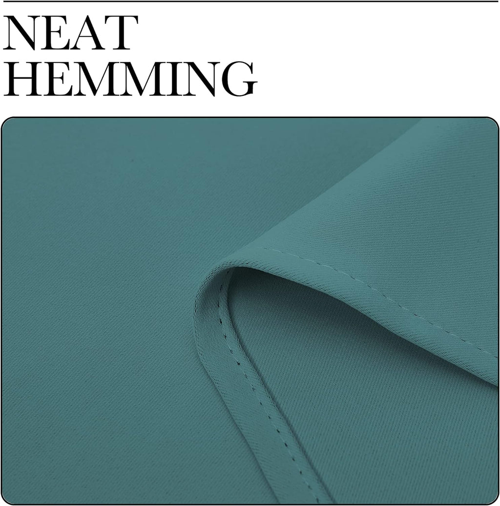 NICETOWN Blackout Kitchen Curtain Panels - Thermal Insulated Grommet Drapes | Sea Teal, 34x63 Inch Pair