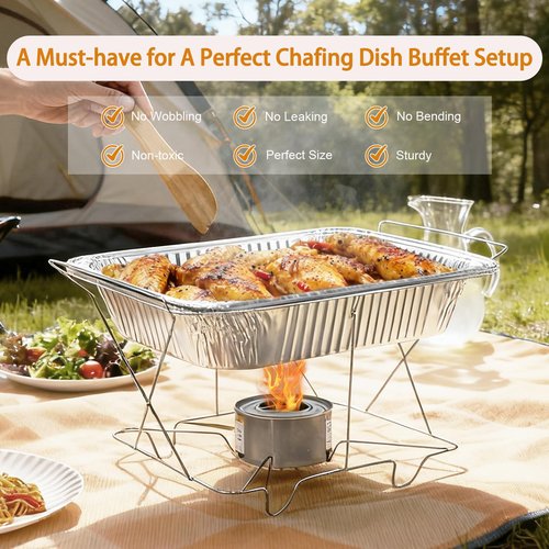 Whaleme Aluminum Foil Pans 9x13 - Disposable Half Size Deep Steam Table Tin Foil Pans for Oven Baking Cake, Roasting Turkey, Food Prepping, Storing, Freezing, Chafing (40 Pack)
