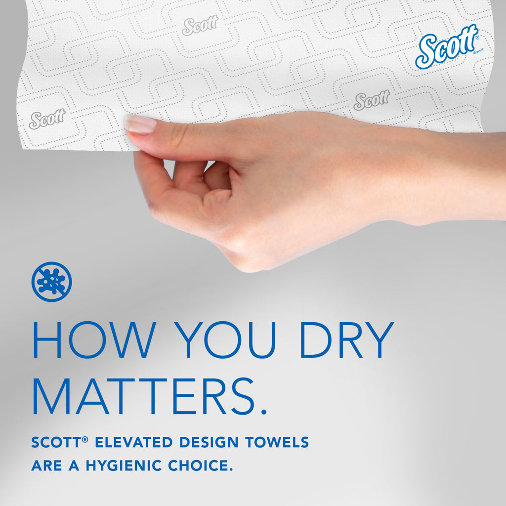 Scott Professional Pro High-Capacity Hard Roll Paper Towels, Bulk (53925), Hardwound, Elevated Design, Absorbency Pockets, for ScottBrand Blue Core Dispensers (6 Rolls at 700' Each, 4,200'/Case)