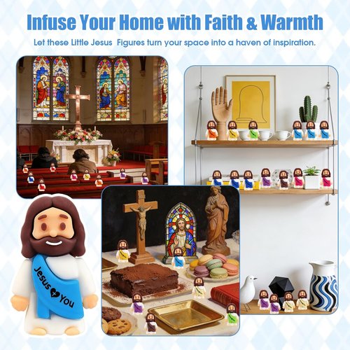 Little Jesus Figures by [Brand Name] - 80pcs Mini Jesus Figurines | Perfect for Easter Eggs & Baptism Favors