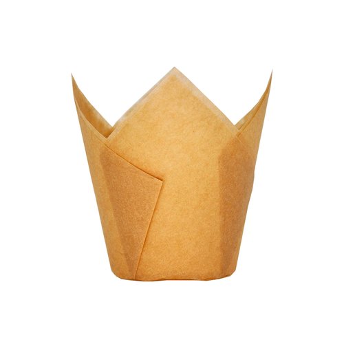 QLSmypkg Large Muffin Greaseproof paper Baking cupcake cups Case of 500 pcs, 2-1/4" x 4" Natural Tulip Baking Cup (Large size)(500, Natural)