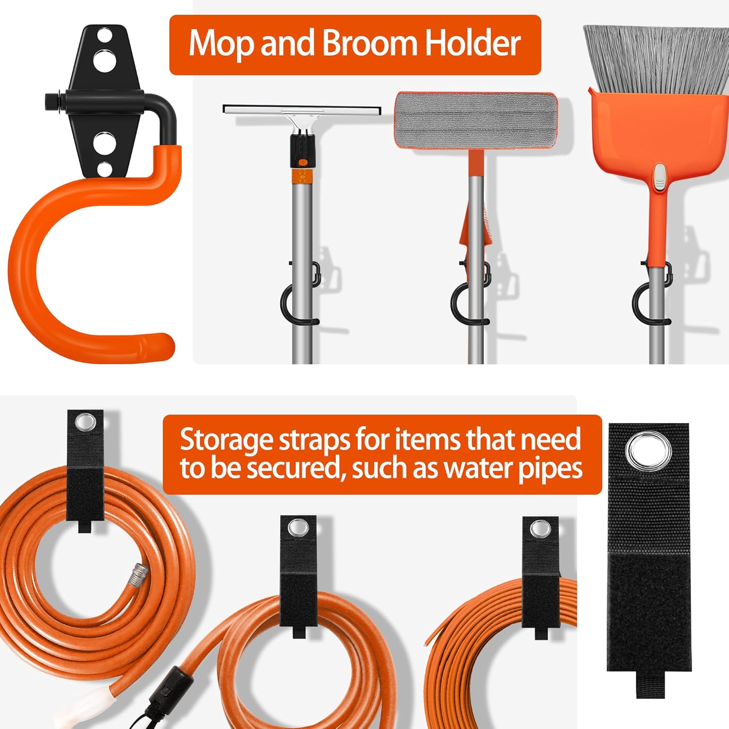Skiennix Heavy-Duty Garage Hooks - Anti-Slip Coating for Bikes, Ladders, Tools | 18 Pack
