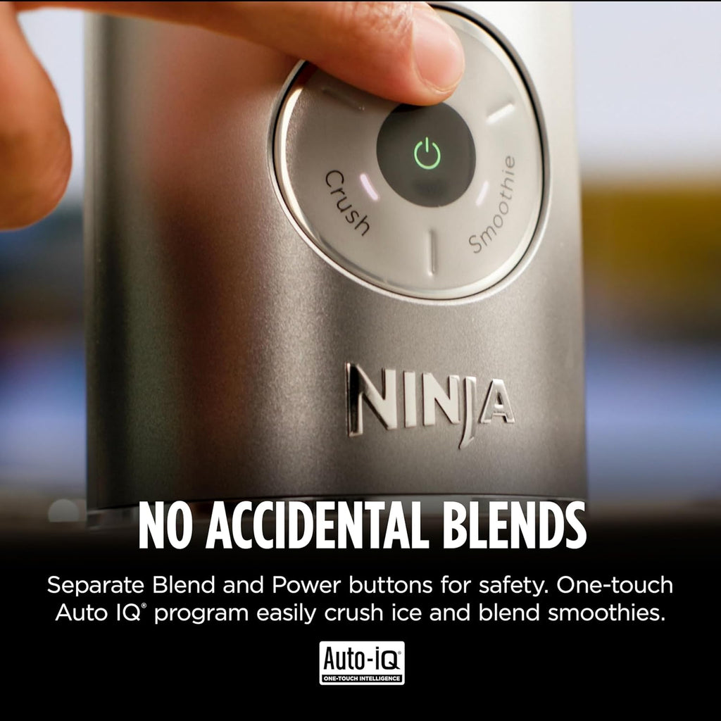 Ninja Blast Max Portable Blender - Cordless Personal Smoothie Maker with 3 Programs | 22 oz Silver Vessel