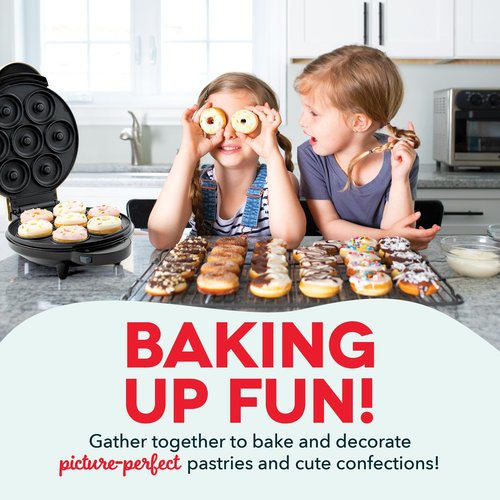 Dash MultiMaker® Treat Maker System - Make Mini Donuts, Cupcakes & Heart-Shaped Waffles - Interchangeable Plate Design - dishwasher safe Parts for Easy Cleanup - Aqua