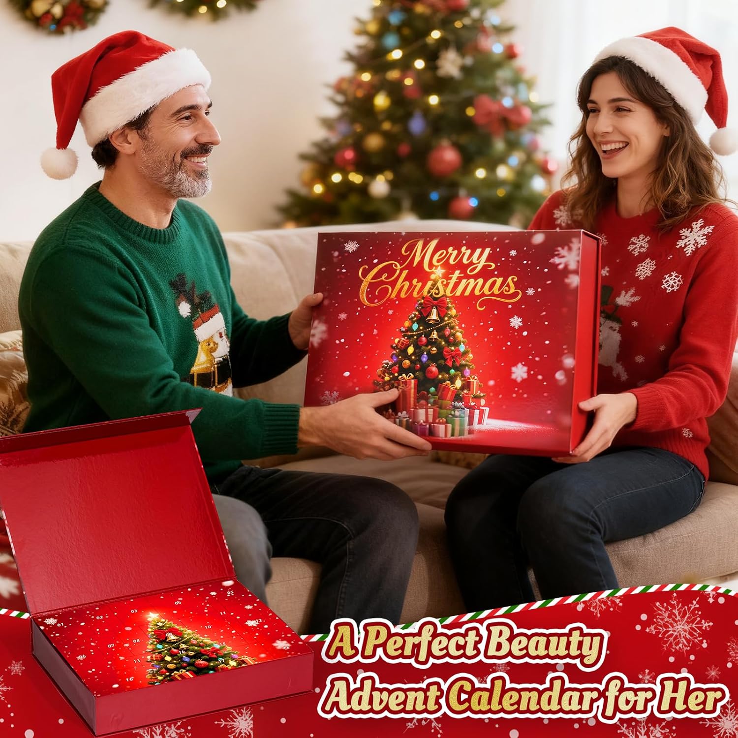 Beauty Advent Calendar 2025 - 24 Days of Makeup & Skincare Gifts for Women & Teen Girls