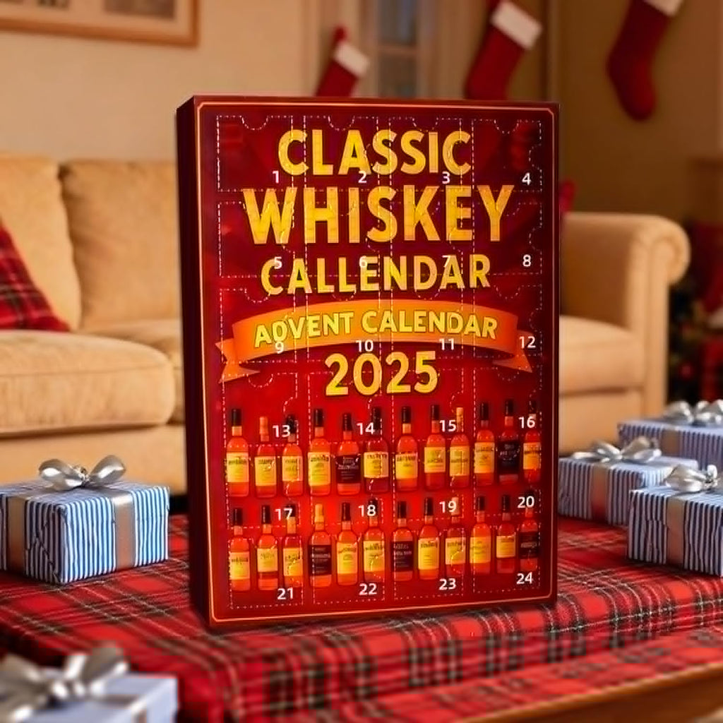 2025 Whiskey Advent Calendar - 24-Day Tasting Journey Through Global Whiskey Flavors (Brown)
