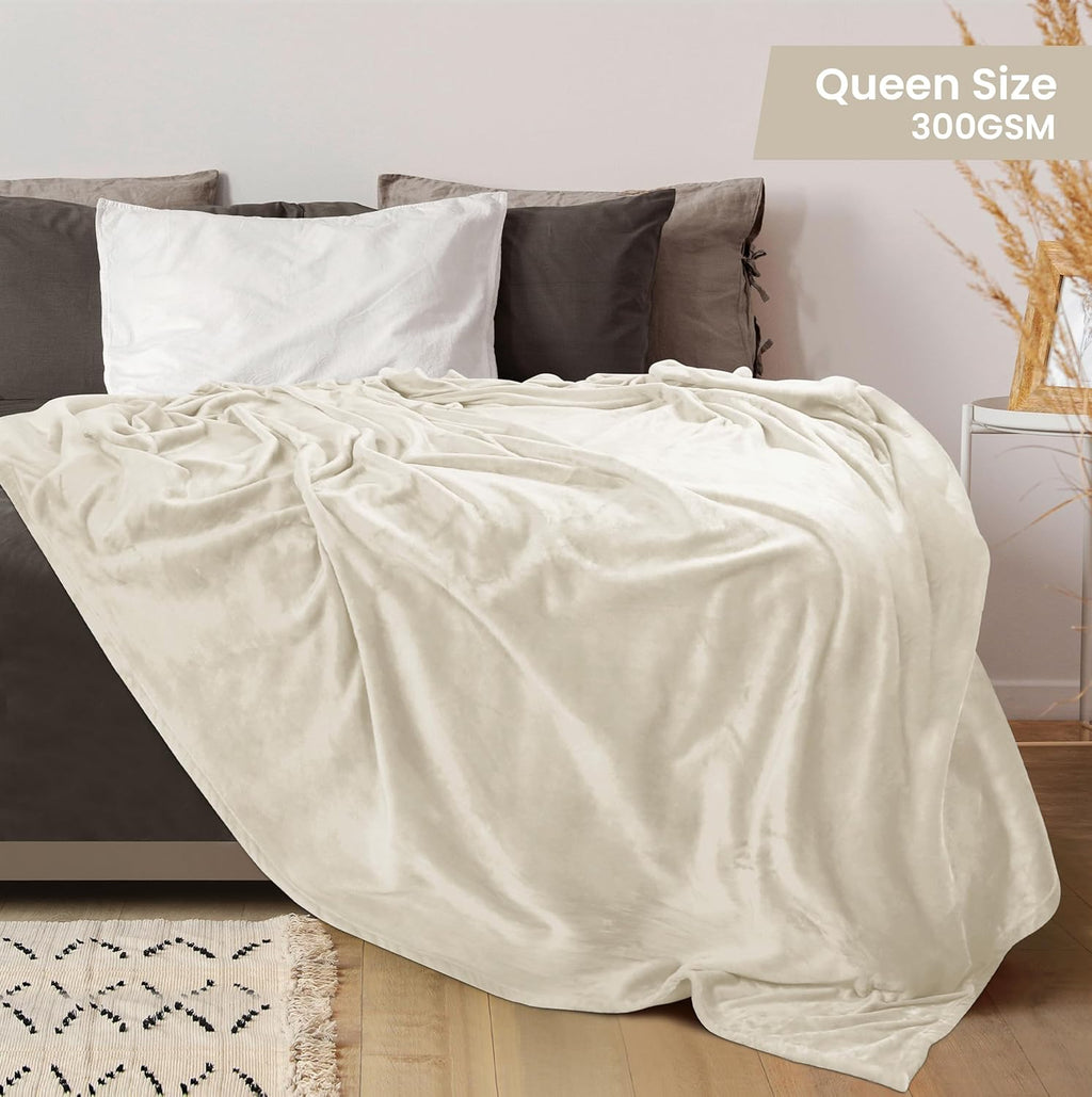 Utopia Bedding Fleece Blanket - Ultra Soft & Warm Queen Size (90x90 Inches) | Cozy Microfiber for All-Season Comfort