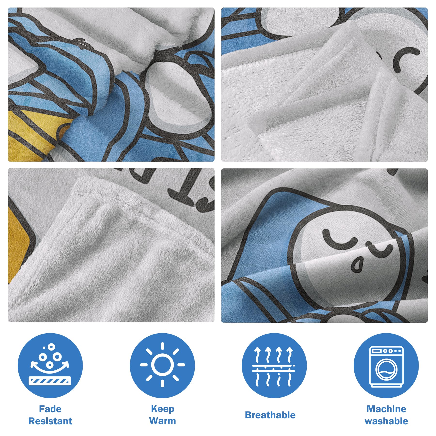 GoMelley Funny Fathers Day Grandpa Gifts, Grandpas Birthday Gift from Grandkids, Grandpa is Not Sleeping Blanket, Super Soft Throws Blanket for Napping, Promoted to Grandpas Gifts, 60" x 50"(Gray)