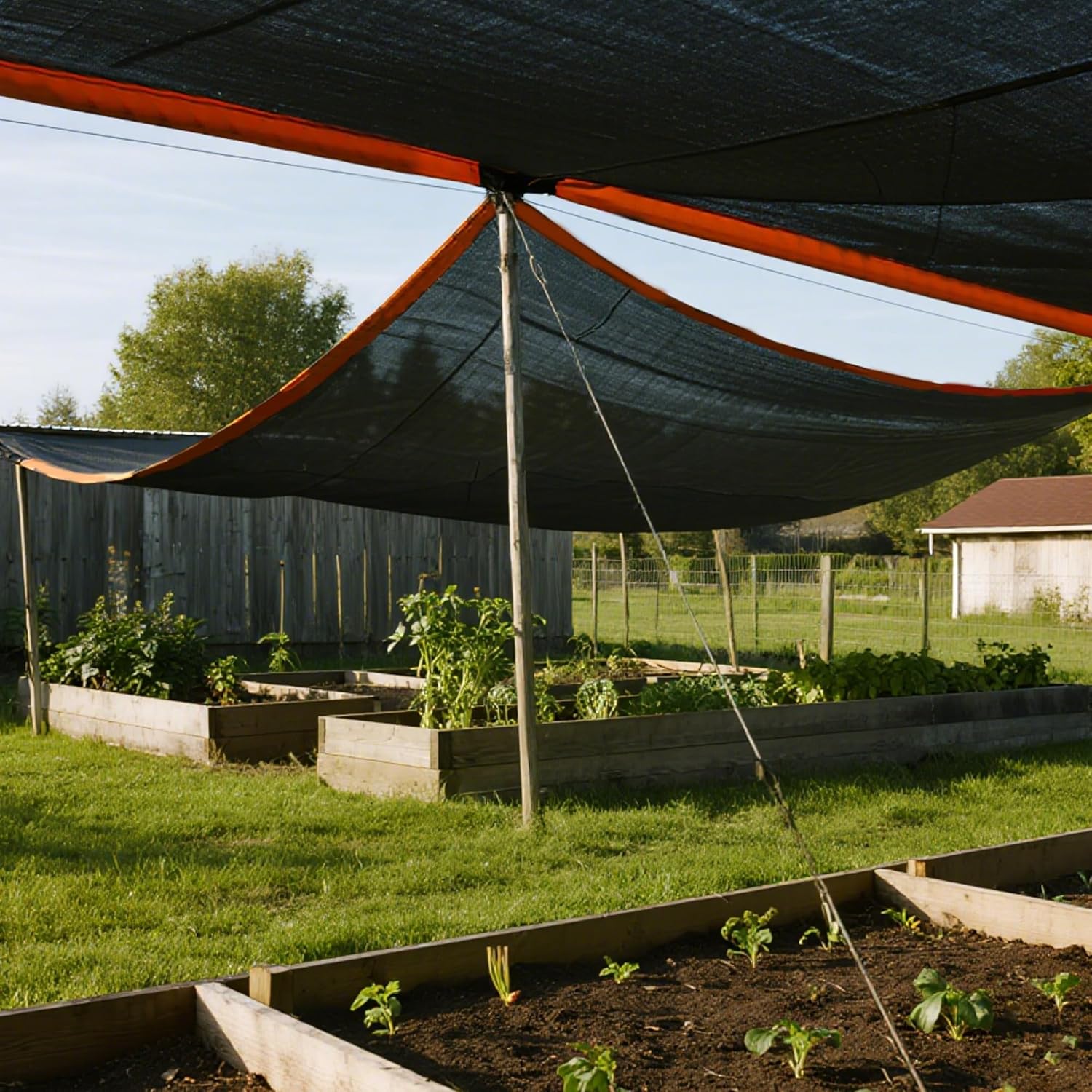 Winemana 50% Shade Cloth - 10x20 FT Breathable Mesh Tarp for Garden, Vegetables & Outdoor Use