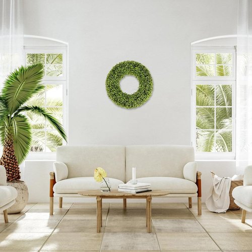 Boxwood Wreath - 20-Inch Greenery Wreath for Front Door | Year-Round Farmhouse Decor