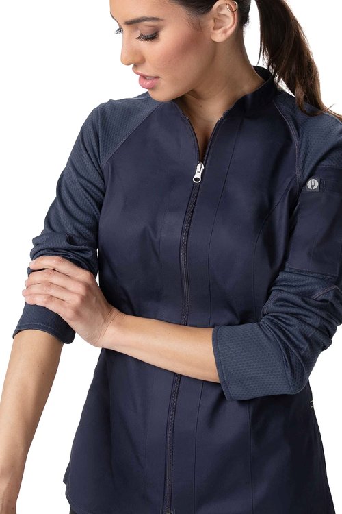 Chef Works Women's Nepal Chef Coat, Grey, Medium