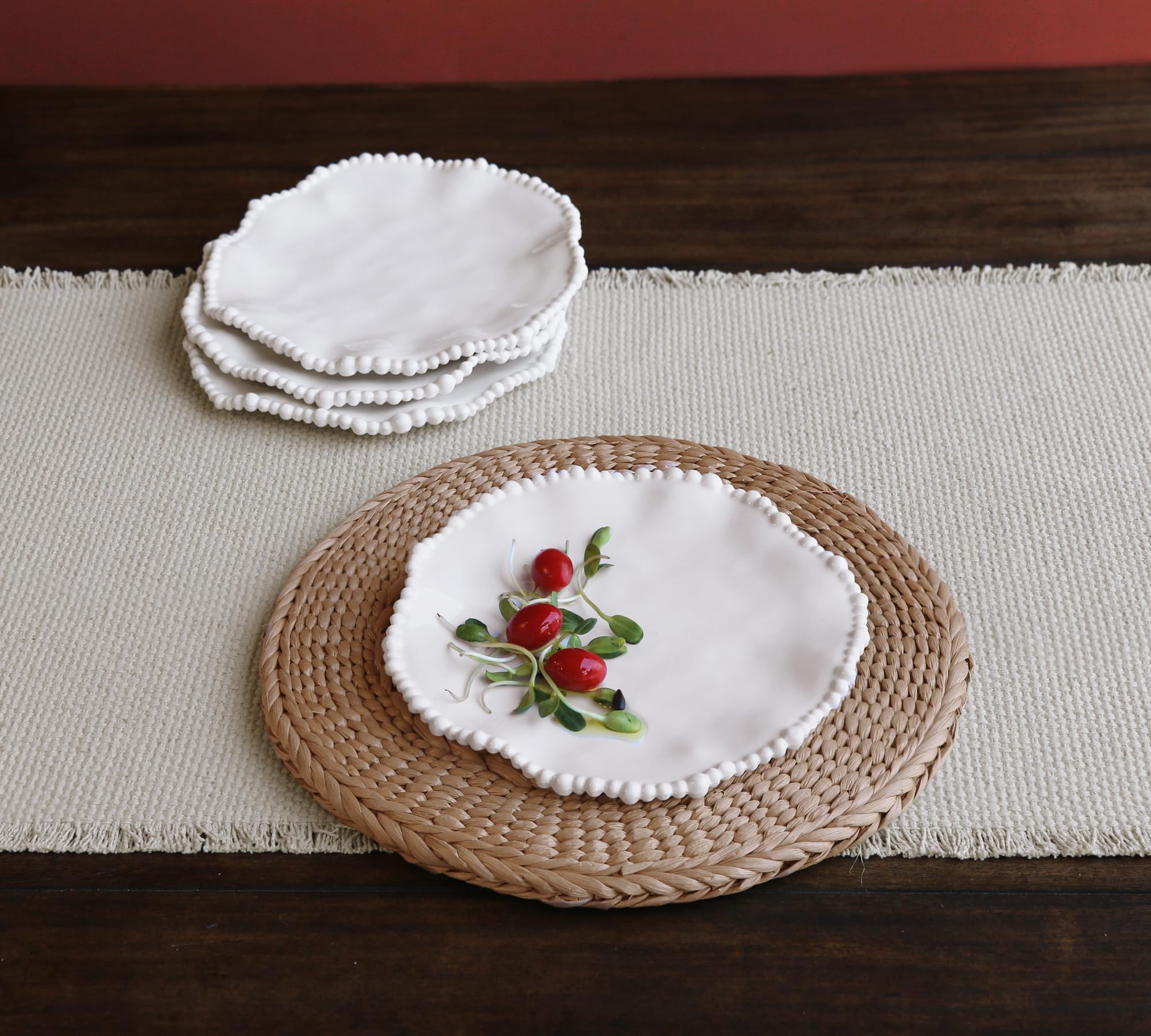 Beatriz Ball VIDA Alegria 9" Salad Plate Set of 4 (White)
