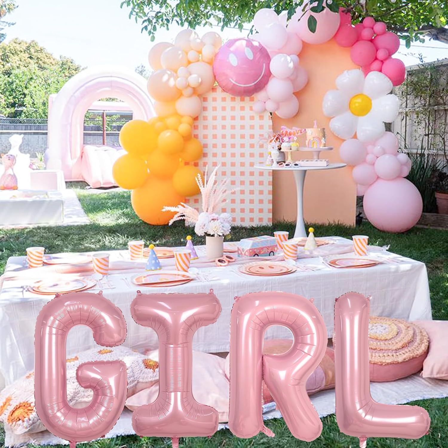 Skiennix 40-Inch Pastel Pink Letter Balloon U - Custom Foil Mylar Balloon for Birthday Parties