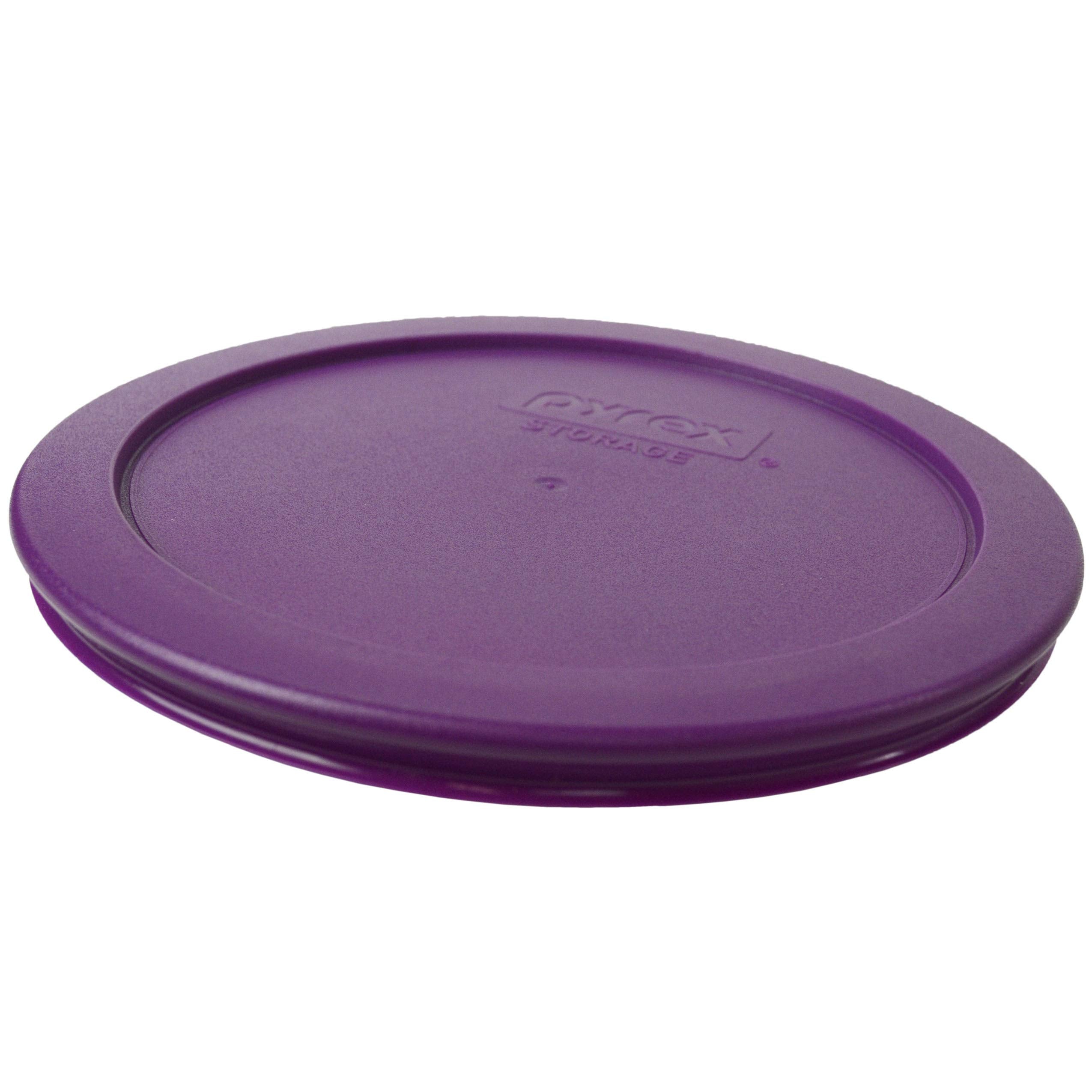 Pyrex 7202-PC 1-Cup Olive Green, 7200-PC 2-Cup Butter Yellow, & 7201-PC 4-Cup Thistle Purple Food Storage Replacement Lids - Made in USA