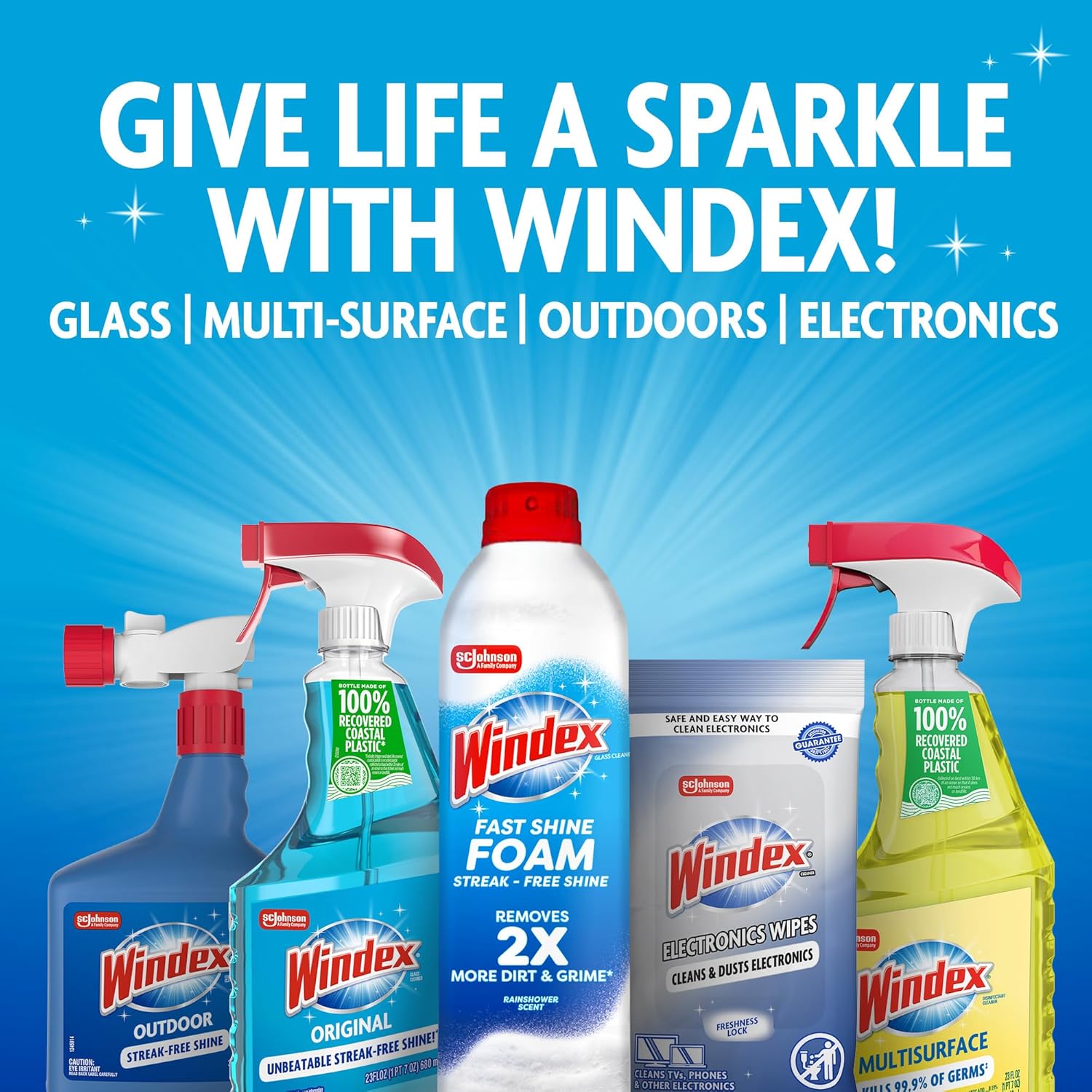 Windex Electronic Cleaning Wipes - Pre-Moistened Screen Wipes for TVs & Phones | Resealable, 25 Count (Pack of 3)