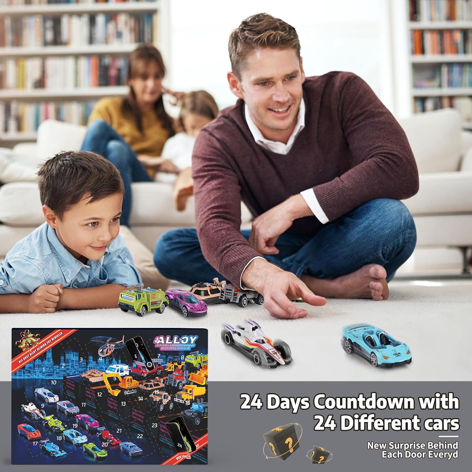 Play Vehicles Advent Calendar by [Brand Name] - 24 Days of Surprises for Boys | Christmas Countdown Toy Set