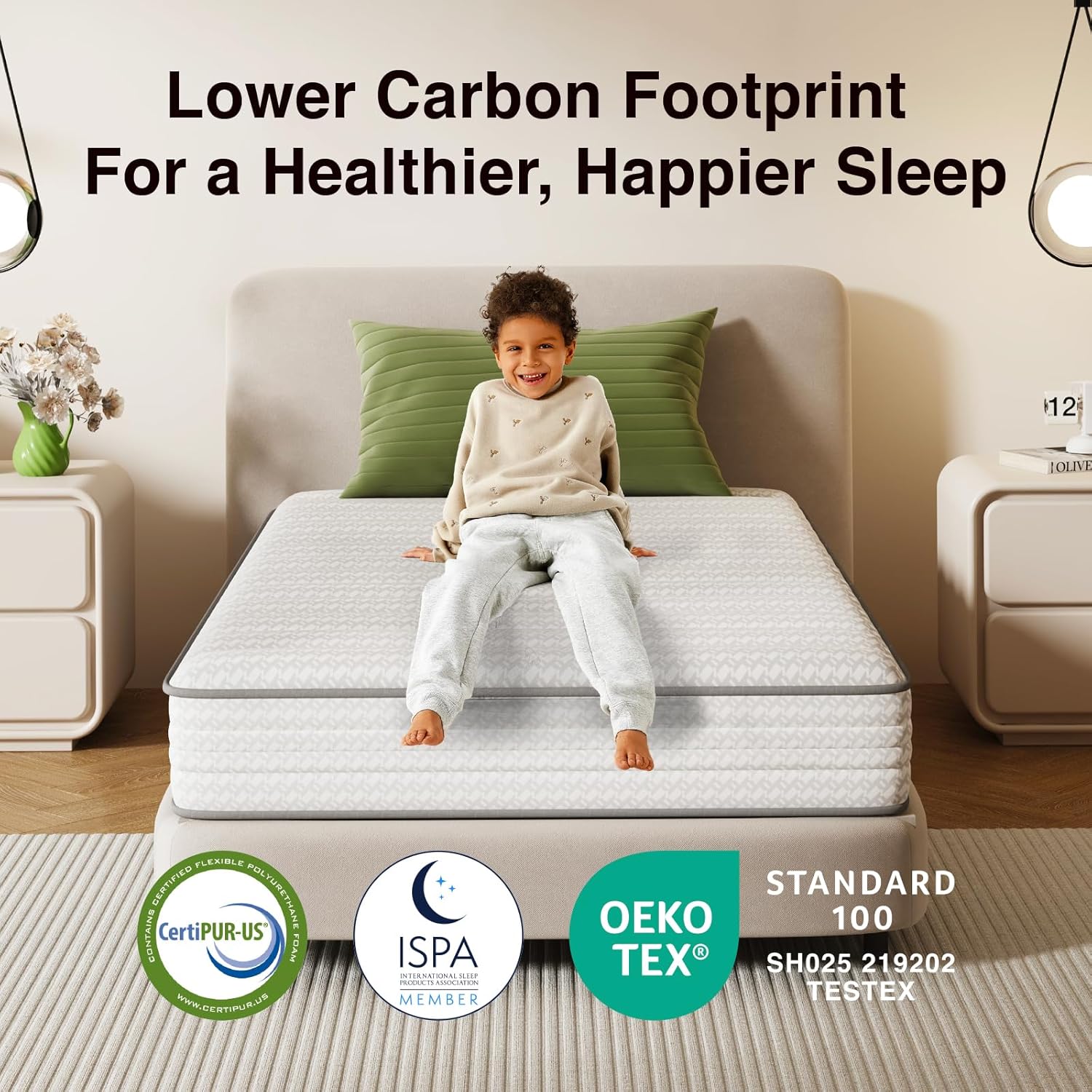 Novilla Twin Mattress - 6 Inch Medium Plush Foam & Spring Hybrid | CertiPUR-US Certified for Kids
