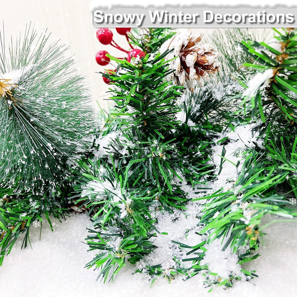 Skiennix Fake Snow Decoration - Instant Artificial Snow for Christmas Crafts | 10.6 Ounces