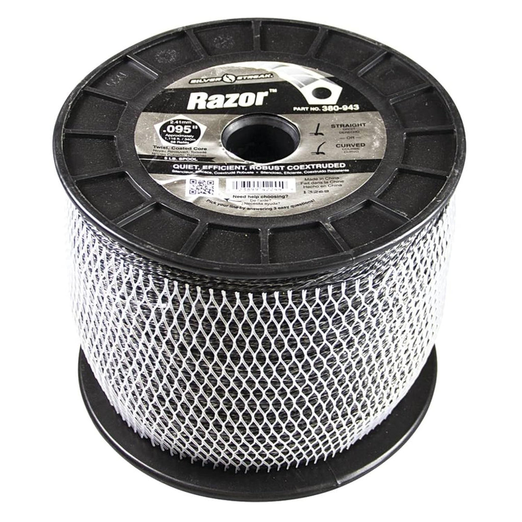 Stens Silver Streak Razor Trimmer Line - .095" Diameter | 5 lb. Spool for Efficient Trimming