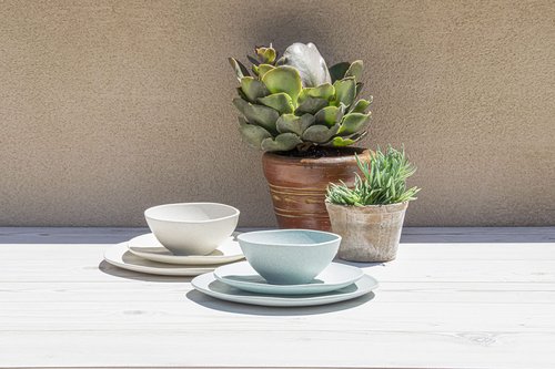 Abode Homewares TarHong Organic Wheat Polypro Dinner Plate, Microwaveable, Shatterproof, Indoor/Outdoor, 10.6-Inch Diameter, Sage Green, Set of 6