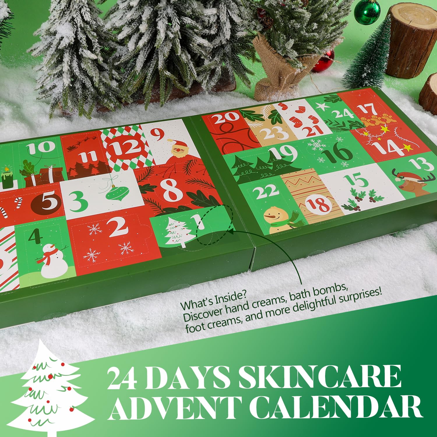 Skiennix Advent Calendar 2025 | 24 Days of Women’s Hand Cream & Spa Gifts Set - Perfect for Christmas