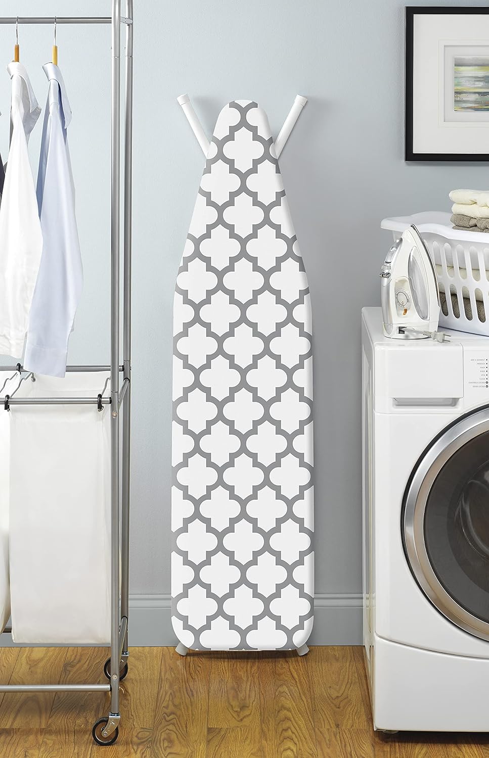 Whitmor Deluxe Ironing Board Cover - Medallion Grey Pad for Enhanced Ironing Efficiency