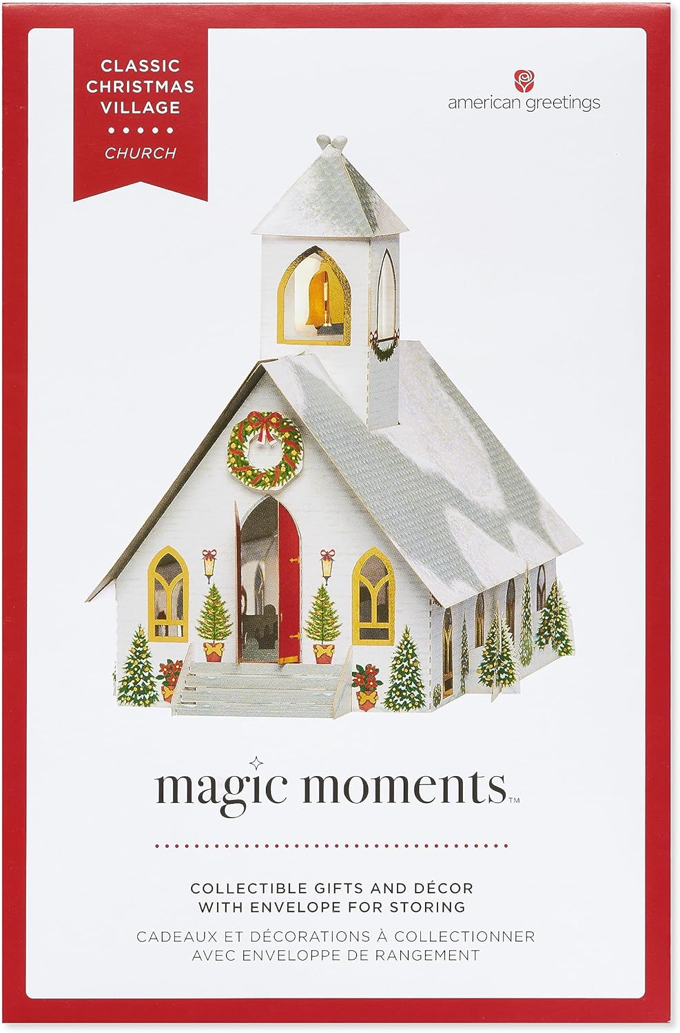 American Greetings Christmas Decoration - Magic Moments Church Design for Holiday Cheer