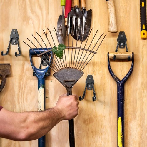 LANDNEOO Garage Hooks - 20-Pack Heavy-Duty Steel Storage Solutions | Anti-Slip Coating for Tools & Bikes