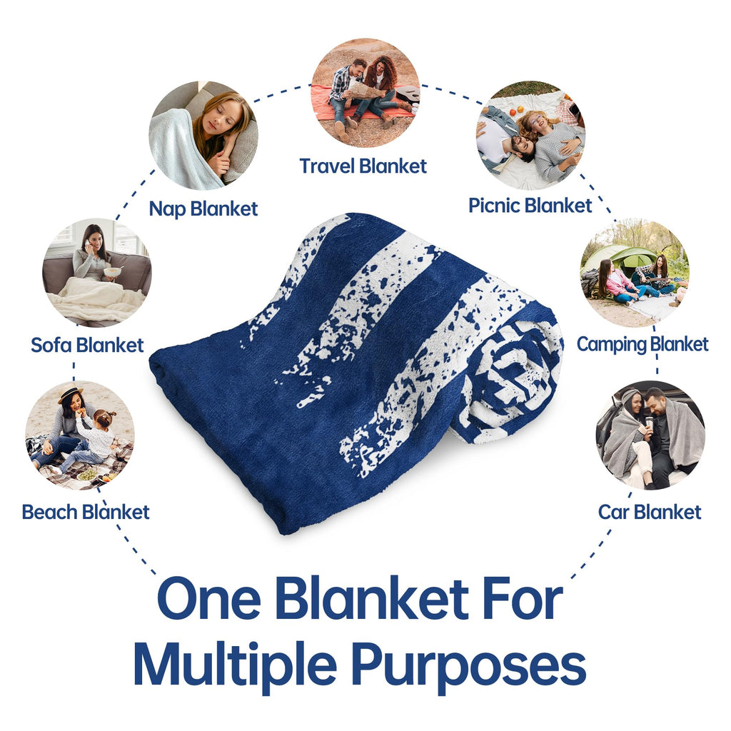 musaecoin Birthday Gifts for Brother- Cool Flag Blanket with The Man The Myth The Legend- Brother Gifts from Sister Bro, Gift for Bro Adult, Soft Blanket Throw for Bed Sofa Car, 60"x50"