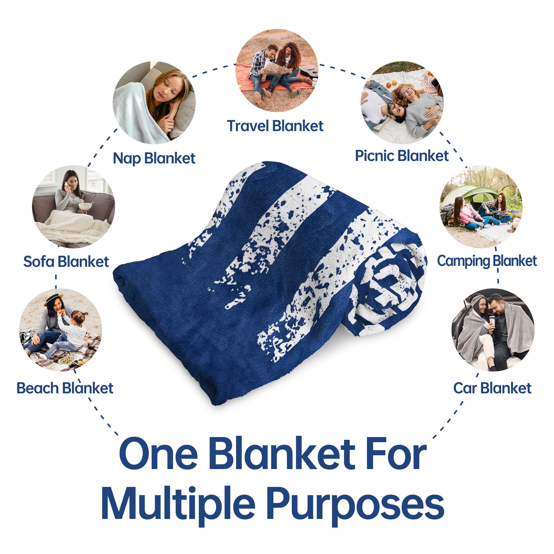 musaecoin Birthday Gifts for Brother- Cool Flag Blanket with The Man The Myth The Legend- Brother Gifts from Sister Bro, Gift for Bro Adult, Soft Blanket Throw for Bed Sofa Car, 60"x50"