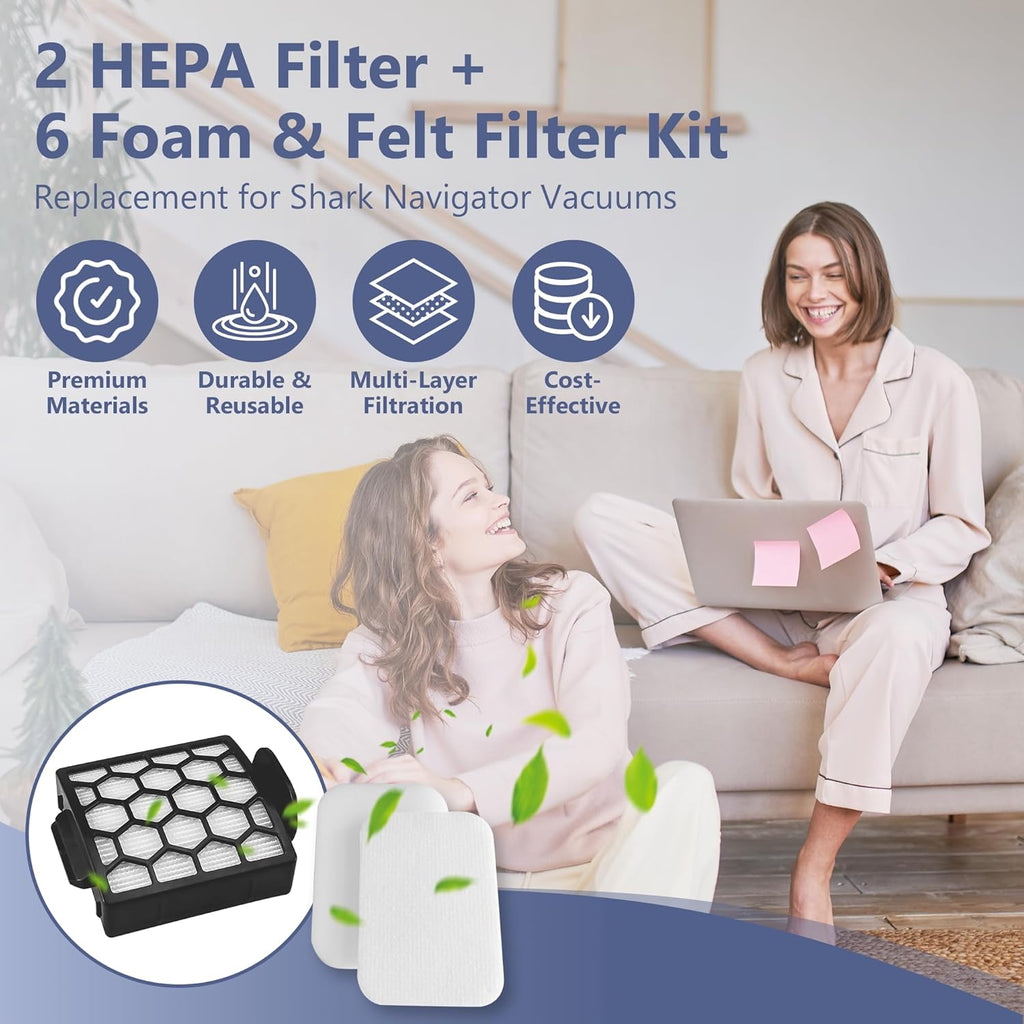 Shark Vacuum Filter Replacement - Compatible with ZU102, ZU100, Pet Pro & More | Part 1238FT60, 1239FT60