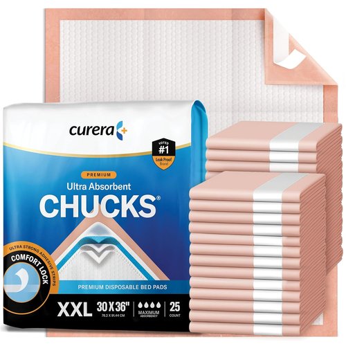 Chucks® Premium Disposable Underpads - Ultra Thick Super Absorbent Incontinence Bed Pads | 30”x36” (25-Pack)
