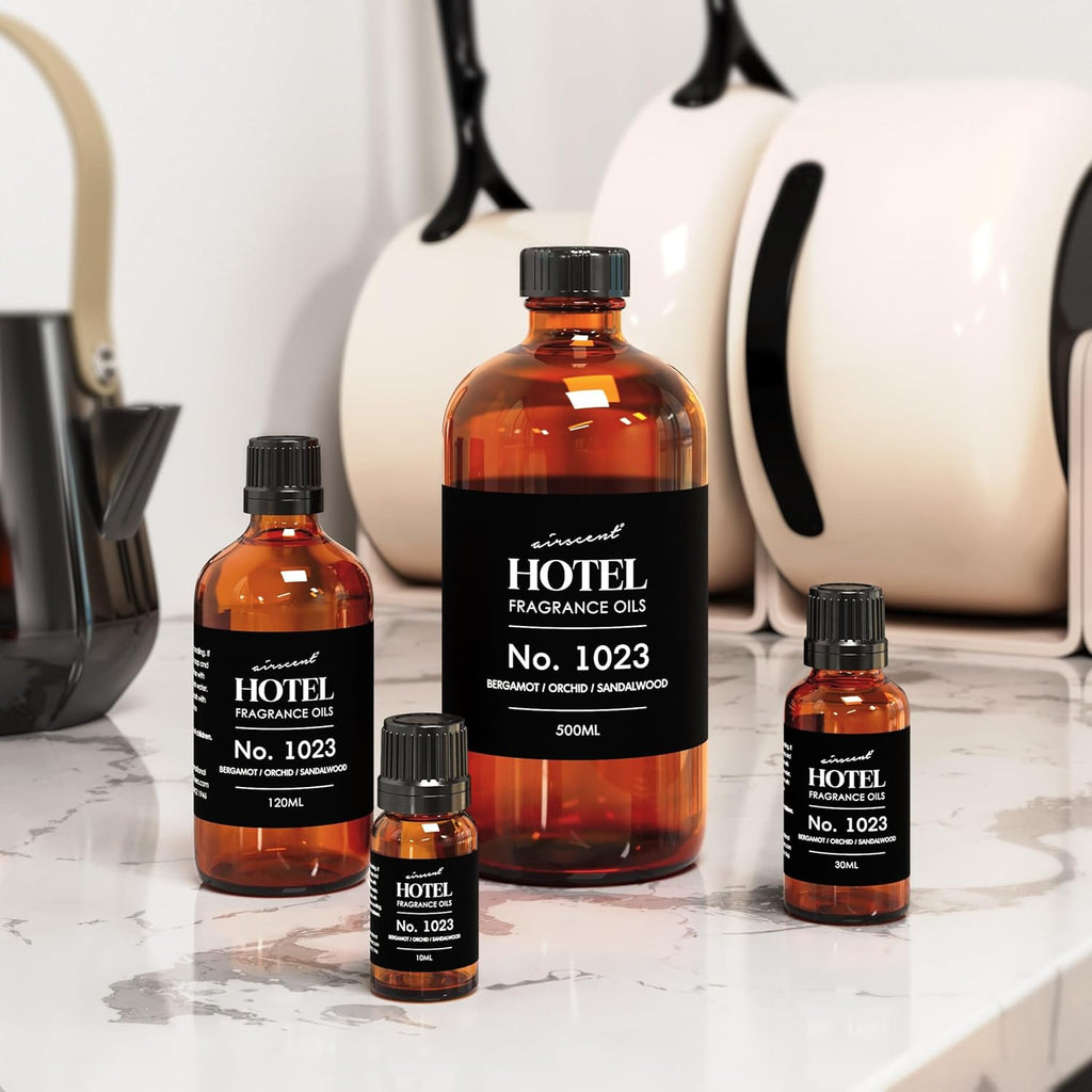 AirScent Hotel Diffuser Oil No. 1023 - Love Affair Fragrance Oil for Ultrasonic Diffusers | 500 mL Glass Bottle