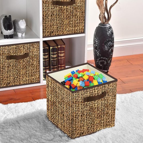 Homyfort 11x11 Cube Storage Bins - Collapsible Fabric Organizers with Dual Handles | Set of 6