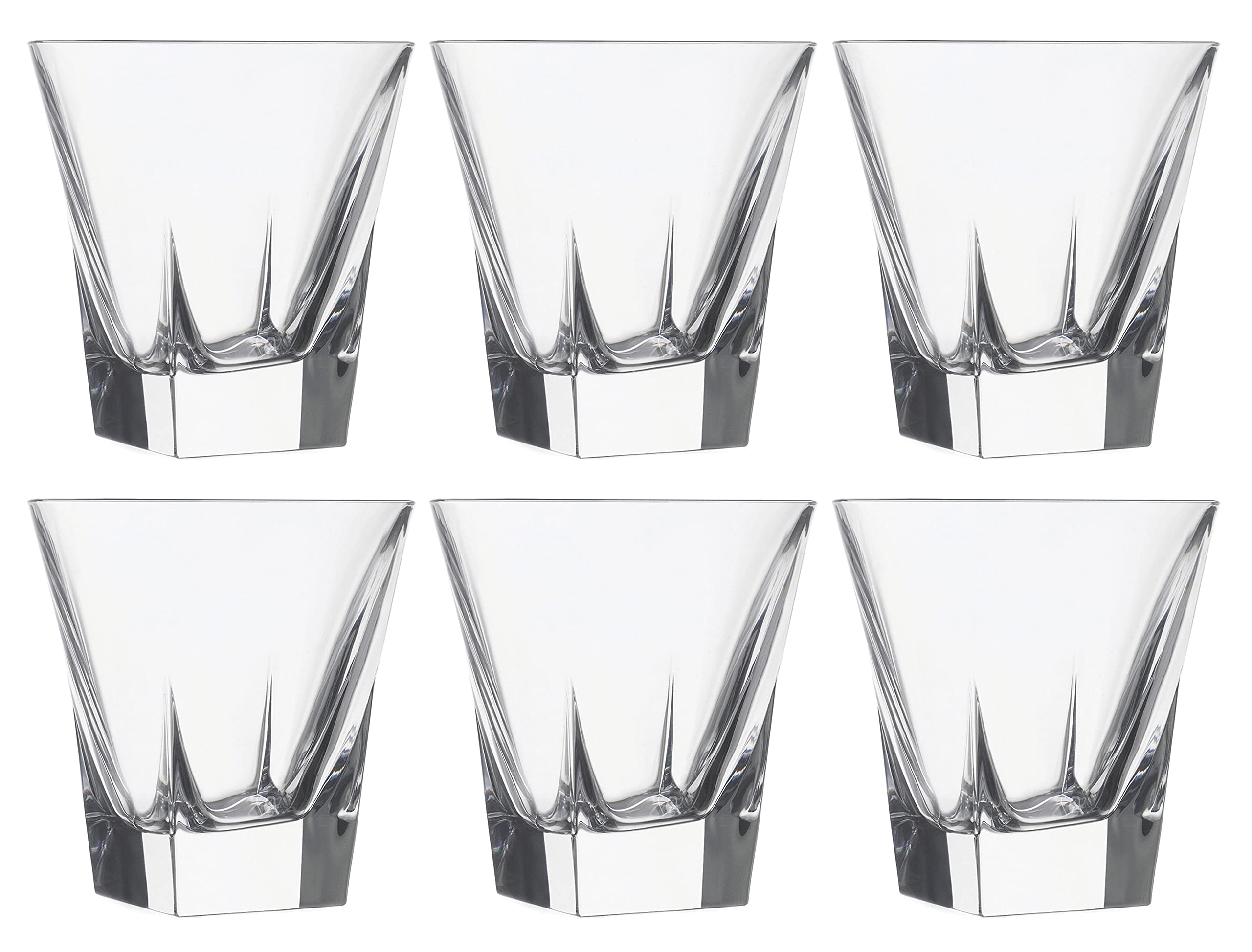 Barski Tumbler Glass - Double Old Fashioned - Set of 6 - Glasses - Designed DOF Crystal Glass Tumblers - For Whiskey - Bourbon - Water - Beverage - Drinking Glasses - 9.25 oz. - Made in Europe