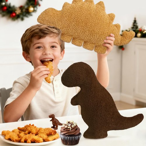 Aiideals Dino Nugget Pillow for Birthday Gifts, Chicken Dino Nuggets Plushies Pillow Stuffed Animals Funny Valentines Gifts for Boys Girls (Small, Kentrosaurus)