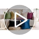 KWLET Gold Velvet Throw Pillow Covers Set of 2 18x18 Inches with Tassels - Boho Modern Home Decor