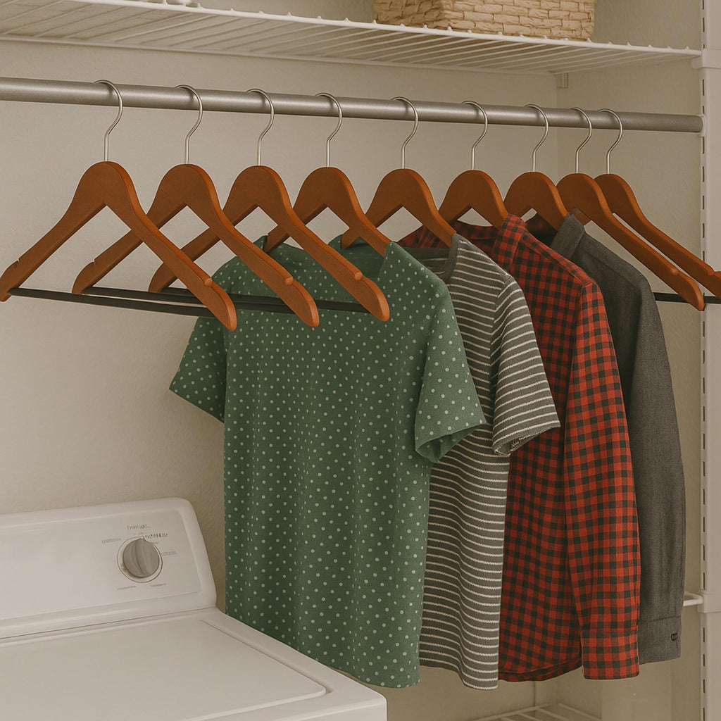 Honey-Can-Do No Slip Wooden Coat Hangers, Cherry Wood, 24-Pack