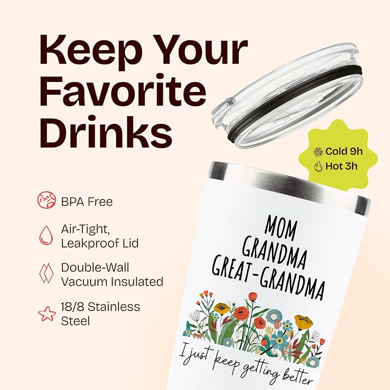 Great Grandma Tumbler 20oz – Funny Mom Grandma Great-Grandma Gift Variation: Great Grandma