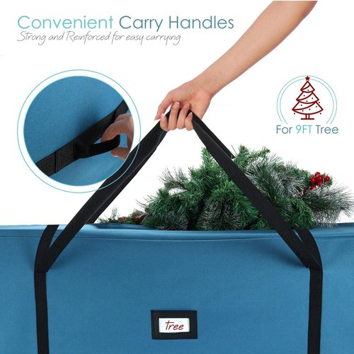 Hearth & Harbor Christmas Tree Storage Bag - Durable 600D Oxford with Reinforced Handles | Fits 7.5-9 FT Trees