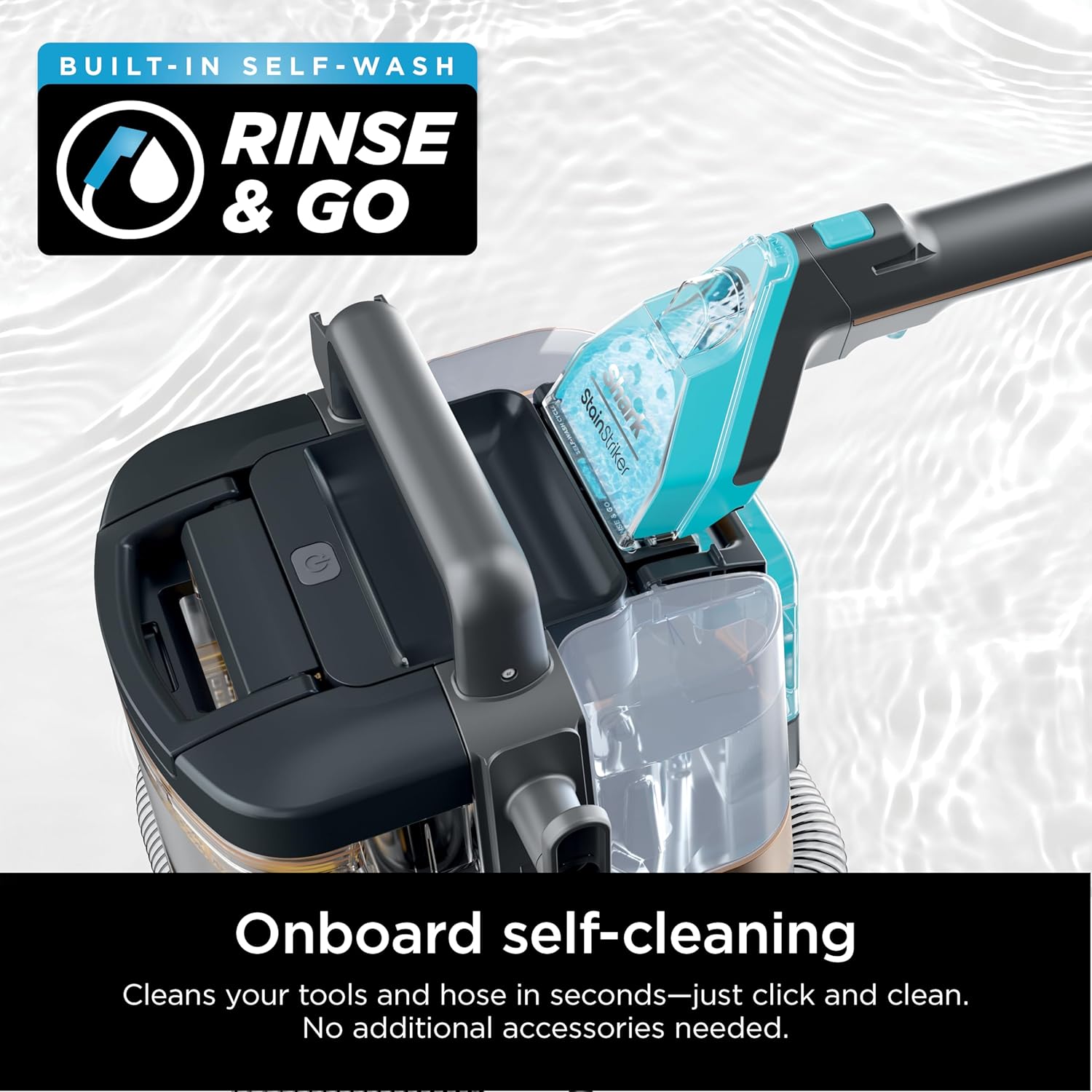 Shark StainStriker HairPro Portable Carpet Cleaner - Self-Cleaning with Pet Tools & Solutions | Copper, 4 Cleaning Tools