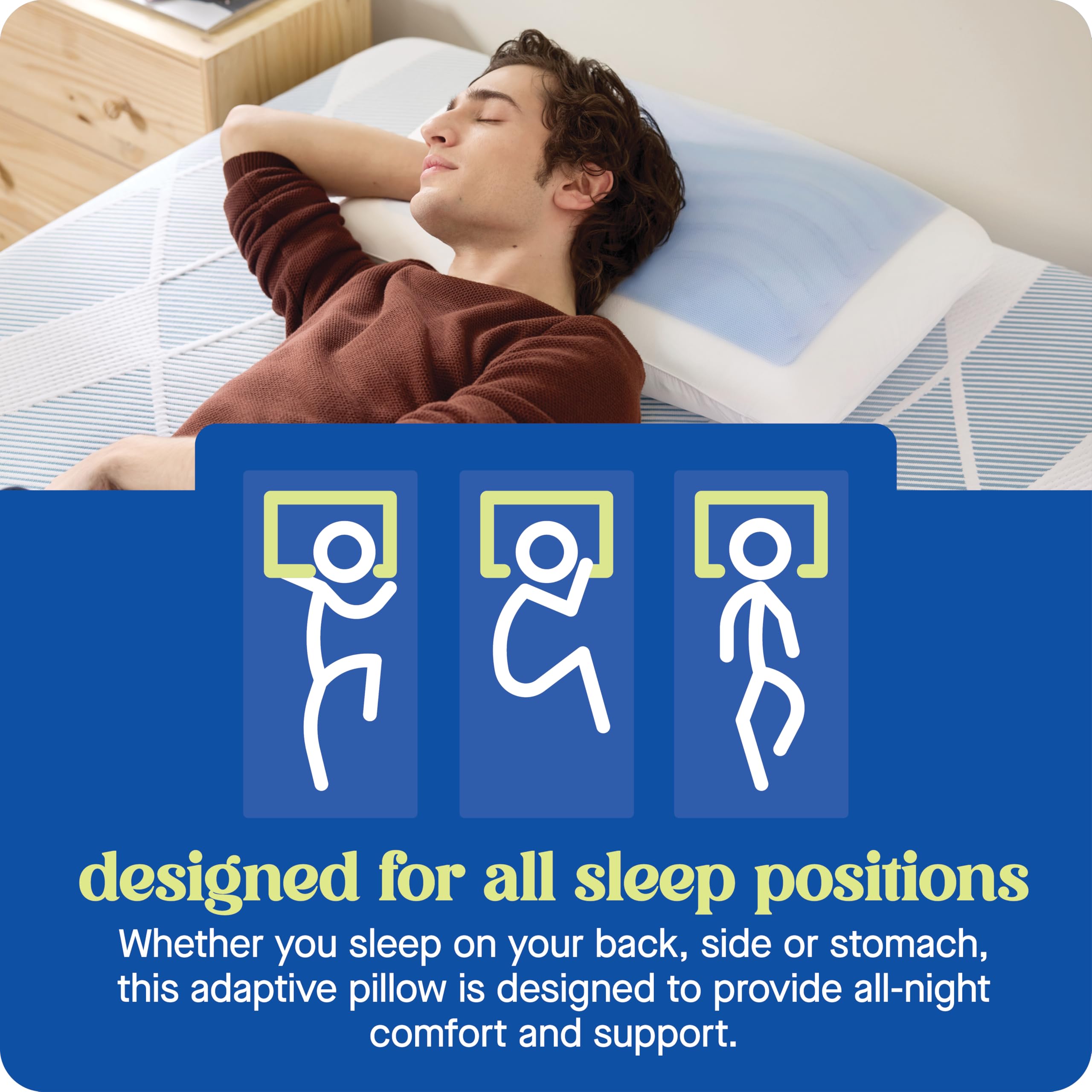 Sealy Dreamlife King Size Memory Foam Cooling Pillow with SealyChill Cooling Gel, Removable Machine-Washable Cover, Made in the USA, White